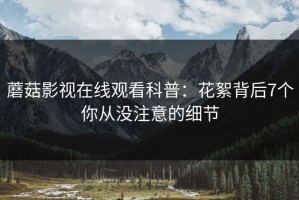 蘑菇影视在线观看科普：花絮背后7个你从没注意的细节