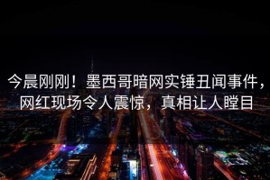 今晨刚刚！墨西哥暗网实锤丑闻事件，网红现场令人震惊，真相让人瞠目