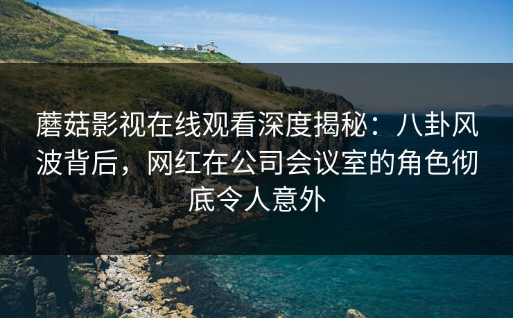 蘑菇影视在线观看深度揭秘：八卦风波背后，网红在公司会议室的角色彻底令人意外