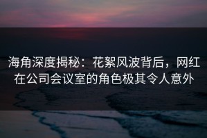 海角深度揭秘：花絮风波背后，网红在公司会议室的角色极其令人意外