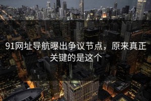 91网址导航曝出争议节点，原来真正关键的是这个
