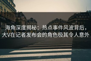 海角深度揭秘：热点事件风波背后，大V在记者发布会的角色极其令人意外