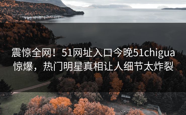 震惊全网！51网址入口今晚51chigua惊爆，热门明星真相让人细节太炸裂
